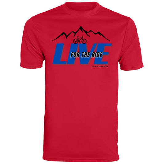 Ride It Hard MTB "Live for the Ride" Men's Moisture-Wicking Jersey Tee